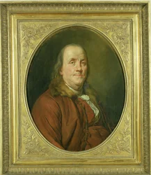 Ritratto di Benjamin Franklin, dopo un ritratto di Joseph Siffrede-Duplessis (1725-1802) c.1780-90